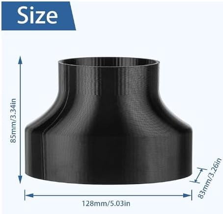 Generic 4 Inch Oval to 3 Inch Round Duct Adapter, Compatible with Panasonic WhisperValue FV-0510VS1, Broan-Nutone LP80,Bathroom Exhaust Fan Vent Reducer