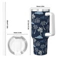 thumbnail image 4 of Sikiie Hawaii Palms Insulated Stainless Water Bottle Lid Travel Mug Cup Insulated Tumblers Cup 40oz Ice Bully With Handle, 4 of 8
