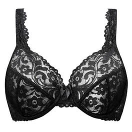 Lilgiuy Women No Steel Ring Lace Bra Large Size Big Breast Thin Breathable  Back Button Bra 2022 Fall Winter