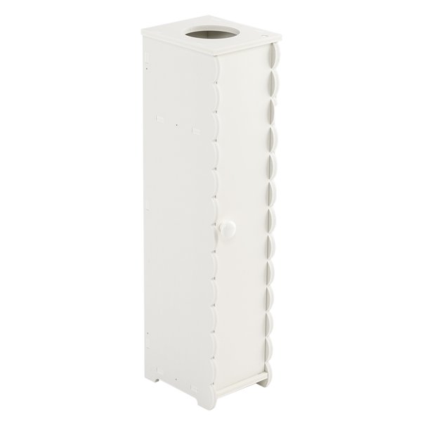 White Paper Storage Cabinet Small Bathroom Storage Narrow Cabinet With 2 Compartments Small Toilet Cabinet For Shower Room X004 Walmart Com Walmart Com