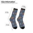 thumbnail image 2 of Rateoe Squirrel And Snowflakes Pattern Children's Socks, Socks Gifts ,kids Crew Soft Cotton Socks , Moisture-Wicking, Durable, Ideal for Daily Wear & Sports, 2 of 5