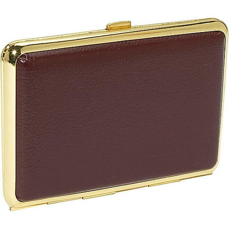 Budd Leather Leather Covered Framed 4 Section Pill Box