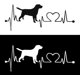 thumbnail image 4 of Pegatinas para coche, Labrador Retriever Heartbeat Love Stickers Accesorios de decoración de estilo de coche TUNC Sencillez, 4 of 5