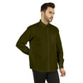 thumbnail image 3 of Bestman Long Sleeve Cotton Flex Shirt For Mens Button Down W/ Patch Pocket Office Wear, 3 of 7