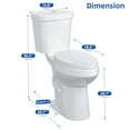 thumbnail image 4 of TROPOW Toilet, Two-Piece Toilet, ADA Toilet with Dual Flush, Elongated Toilets for Bathrooms with Soft Close Seat, Universal Height,White, 4 of 7