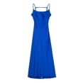 thumbnail image 4 of new summer women's fashionable temperament hollow texture suspender waist dress-SoftRed-M, 4 of 7