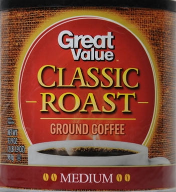 Great Value Classic Roast Ground Coffee, Medium Roast, 33.9 oz