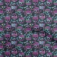 thumbnail image 1 of oneOone Rayon Purple Fabric Skull Sewing Material Print Fabric By The Yard 56 Inch Wide-aB, 1 of 4