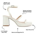 thumbnail image 3 of Journee Collection Womens Samilee Metallic Vegan Leather Platform Sandals, 3 of 7