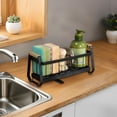 thumbnail image 4 of SSZMDLB Sink Caddy Organizer, Stainless Steel Sponge Rack Drainage Tray Rustproof Countertop Organizer, Non-Slide Suction Cups For Kitchen Sink, Sponge, Soap Dispenser, Dish Drying Rack, 4 of 6