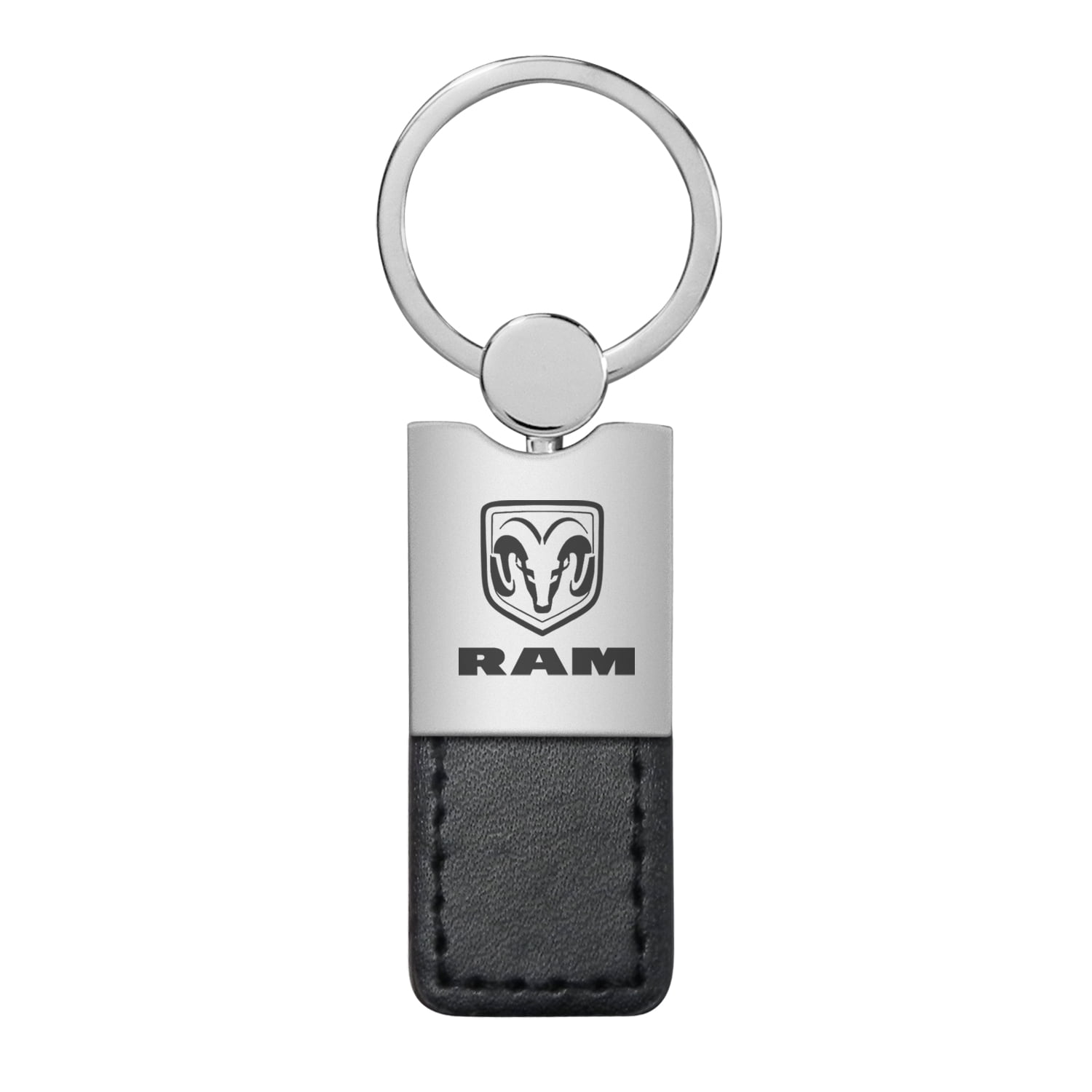 Ram 1500 Genuine leather and metal rectangular key ring 