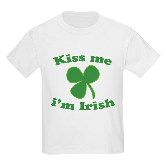 CafePress - Kiss Me Im Irish St Patricks Day T Shirt - Light Classic Kids Graphic, Short Sleeve T-Shirt, Sizes XS-XL