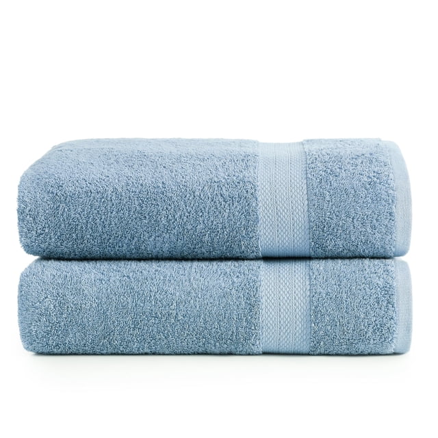 Juego de toallas de baño LANE LINEN, 100% algodón, azul cerúleo, 35 x 66 cm, paquete de 2