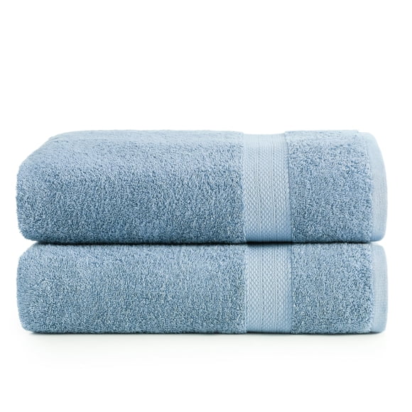 Juego de toallas de baño LANE LINEN, 100% algodón, azul cerúleo, 35 x 66 cm, paquete de 2