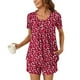 thumbnail image 5 of Conjunto de Ropa de Salón de las Mujeres Impreso Cuello Redondo Manga Corta Superior Y Pantalones, Ropa de Casa Suave Dos Piezas, 5 of 6