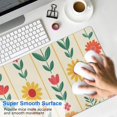 thumbnail image 4 of Long Mouse Pads for Desk,Pioneer Flower Floral Print Pattern Desk Mats on Top Of Desks, Desk Mouse Pad Extra Large with 3mm Non-Slip Base and Stitched Edge for Gaming,Office,Work,Home 35.4"x15.7", 4 of 6
