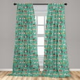thumbnail image 5 of Ambesonne Dog Lover Curtains, Abstract Dress, Pair of 28"x63", Multicolor, 5 of 5