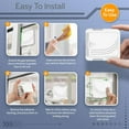 thumbnail image 3 of Window & Sliding Glass Door Locks  4-Pack Child-Proof Window Locks for Security & Safety  2-Button Unlocking Childproof Window Locks with 3M Adhesive Backing  Sliding Window Locks, 3 of 8