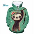 thumbnail image 3 of Sudadera con capucha con estampado 3D de animales perezosos para hombre, sudadera informal de gran tamaño, sudadera con capucha de manga larga para hombre y mujer, ropa de calle, 3 of 5