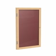 thumbnail image 2 of Ghent's Vinyl 36" x 30" 1 Door Enclosed Flannel Letterboard in Burgundy Red, 2 of 6