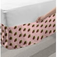 thumbnail image 2 of Hand Drawn Bed Skirt, Fruit Theme Pattern Bunch of Grapes and Leaves on Baby Pink Backdrop, Elastic Bedskirt Dust Ruffle Wrap Around for Bedding Decor, 4 Sizes, Dark Mauve and Green, by Ambesonne, 2 of 2