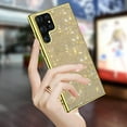 thumbnail image 2 of Compatible with Galaxy S22 Ultra Diamond Case Cute Bling Glitter Rhinestone Crystal Shiny Sparkle Protective Electroplate Plating Bumper Luxury Fashion Protection Cover for Women Grils, 2 of 13