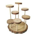 thumbnail image 2 of figatia Wood Display Riser Home Decor Storage Shelf for Cosmetic Accessories Perfume 7 Platforms, 2 of 9