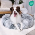 thumbnail image 5 of Exclusivo Mezcla Calming Donut Pet Bed for Small Dogs 20", Anti-Anxiety Plush Cozy Warming Dog Bed, Gradient Grey, 5 of 7