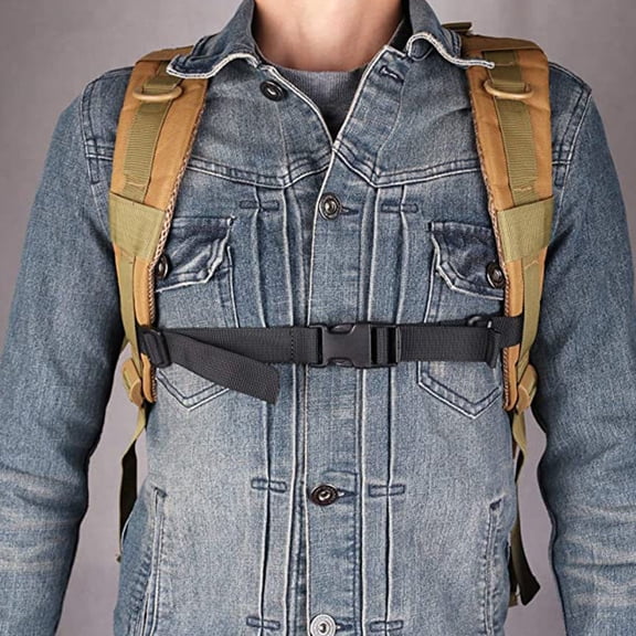 WEAVILUX 2Pcs Nylon ABS Backpack Chest Straps Durable Heavy Duty Belt Convenient for Camping