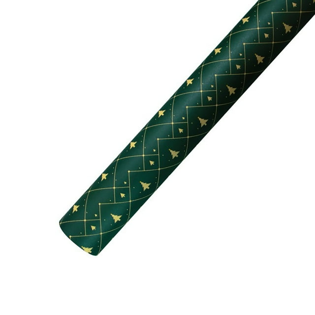 Multicolor Gift Wrapping Paper Christmas Present Paper Snowflake Tree Design Multicolor Paper Material Cylindrical Packaging Style E Option (148) #18K88
