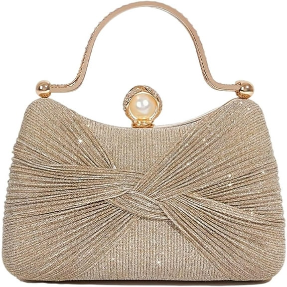 Clutch Purses for Women Handbags Shiny Sequin Wedding Shiny Silver Clutch Purses with Chain,Wedding Prom Party Club