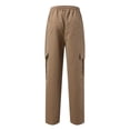 thumbnail image 6 of Leesechin Cargo Pants for Men Summer Khakis Casual Short Jogger Sport Jogger Jogging Long Sports Pants Khaki 2XL, 6 of 7