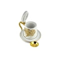 thumbnail image 3 of Tea Cup Style Closed Incense Bakhoor Burner - White, 3 of 6