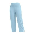 thumbnail image 4 of Seductiva Women's Yoga and Running Short Women's Tight Casual Solid Color Seven Part Split Yoga Pants Biker Shorts Women, 4 of 4