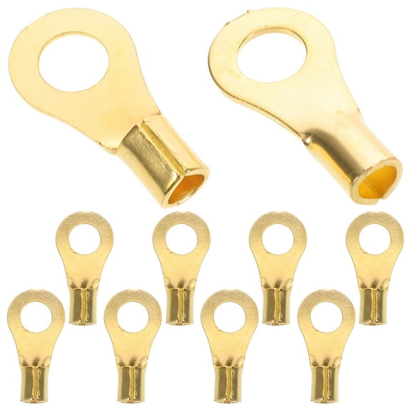 WASHWEPE 10Pcs Golden Terminal Connector for DIY Car Audio Installation Amplifier Adapter