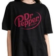thumbnail image 4 of Dr Pepper Est. 1885 Maroon Logo Adult Black Crew Neck Oversized Heavyweight Short Sleeve Tee-Small, 4 of 7