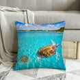 thumbnail image 4 of Throw Pillow Covers Set of 2, Nautical Sea Turtle Home Decorative Pillowcases Cushion Case Covers for Couch Bed Sofa 16x16 Inch, 4 of 5