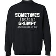 thumbnail image 2 of OXI Crewneck Sweatshirt - I Wake Up Grumpy, Basic Casual Sweatshirts for Men's and Women Fleece Sweatshirt Long Sleeve - Black Large, 2 of 2