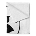 thumbnail image 2 of Humor Soft Flannel Fleece Blanket, Funny Stickman on the Table with Grumpy Forever Alone Facial Expression Design, Cozy Plush for Indoor and Outdoor Use, 60" x 80", Black and White, by Ambesonne, 2 of 5