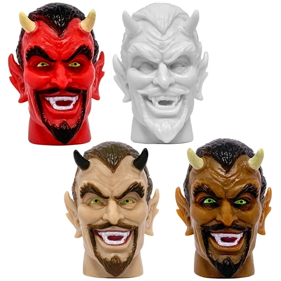 Figures Toy Company Set of 4 Male Devil Heads for 8 Inch Type S Retro Action Figures