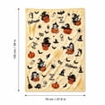 thumbnail image 2 of Halloween Throw Blanket, Soft Flannel Spooky Witch Tombstone Print, 27.6 Inch x 39.4 Inch Single Pack, Cozy Warm Decorative Blanket for Halloween Party Couch Bed Sofa Travel and Daily Use, 2 of 2