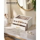 thumbnail image 2 of Caja de Joyas SONGMICS de 3 Niveles con Tapa de Vidrio Blanco Crema, 2 of 6
