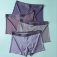 thumbnail image 4 of Men Underwear Plus Size Loose Modal Seamless Underpants Middle Waist Solid Color Breathable Underwear, 4 of 9