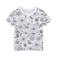 thumbnail image 6 of FYDUU Kids Colorable Pajamas Cartoon Print Short Sleeve T Shirt Shorts Set Boys Girls Colouring Pajama Sets Soft Comfy Homewear 5-6 Years, 6 of 9