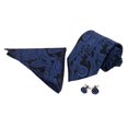 thumbnail image 1 of Banquete de boda de jacquard para hombre de seda tejida Conjunto de y gemelos Gris Azul Sunnimix Jacquard cuello corbata para hombres, 1 of 8