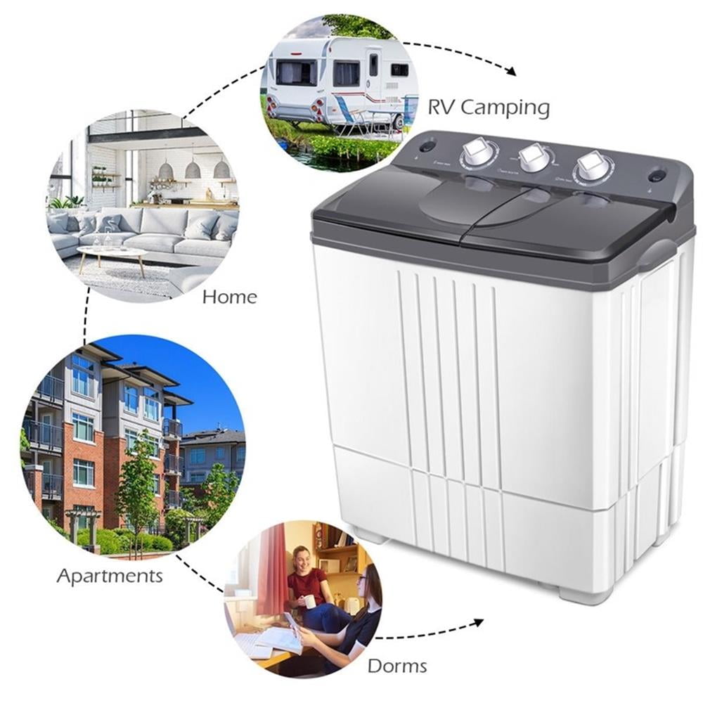 Pemberly Row Portable Twin Tub Total Washing Machine Washer Spain Spinner White