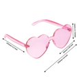 thumbnail image 2 of Gafas de sol en forma de corazón Sin montura Gafas de corazón transparente Favores de fiesta oso de fresa  Hogar, 2 of 5