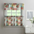 thumbnail image 2 of Kitchen Curtains and Valance Set 24 Inch Tier Pioneer Colorful Floral Curtains Small Drapes for Cafe Living Room Bathroom Farmhouse 3 Pieces Set Rod Pocket, 2 of 6