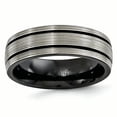 thumbnail image 1 of Edward Mirell Black Ti Grooves and Textured Lines 7mm Band Size 13, 1 of 4