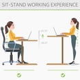 thumbnail image 3 of Vinsetto Electric Height Adjustable Standing Desk with 54" Desktop, Sit Stand Home Office Desk with Memory Button Control and Anti-Collision System, Teak/Black 54" L, 3 of 9